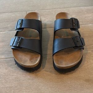 Platform Birkenstock sandals